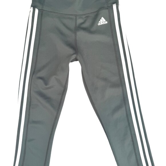 2/$30 Adidas Small Womens Climalite Cropped Army Green Leggings - Picture 10 of 14